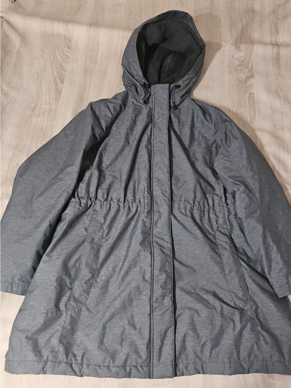 LL Bean Womens Size 1x  Parka Coat Ski Jacket  Hooded Gray
